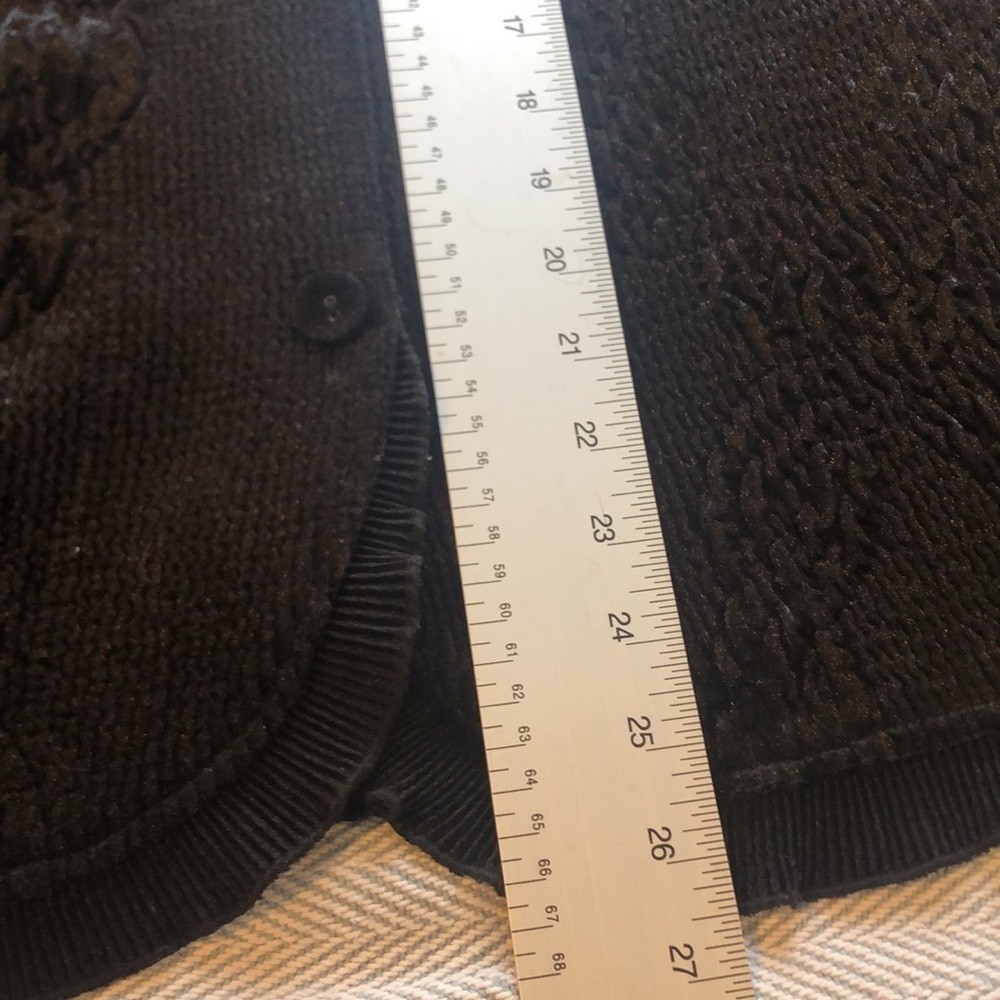 CHICOS Sz 3 Elegant Black Women's Cardigan Jacket PREWORN Pit to Pit 23 1/2" - Picture 14 of 15